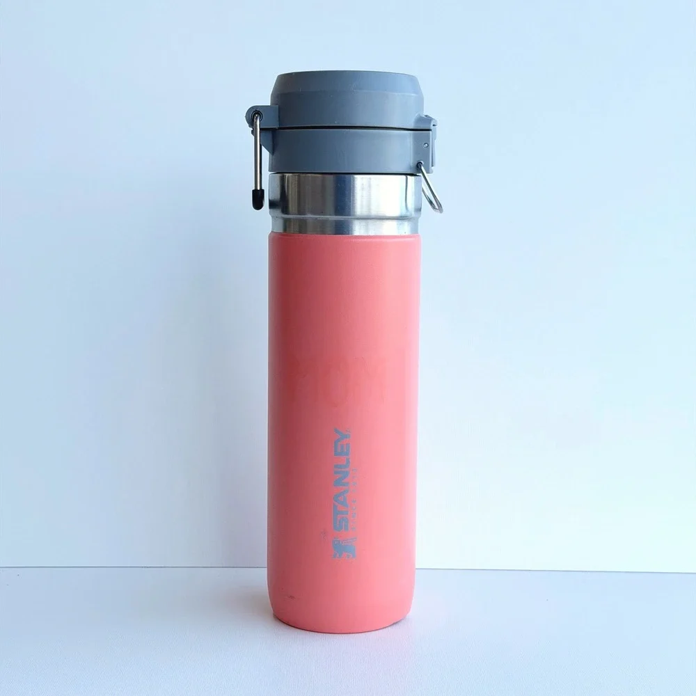 Stanley Quick Flip Go Insulated Stainless Steel Water Bottle 24oz Coral Orange - Picture 1 of 8